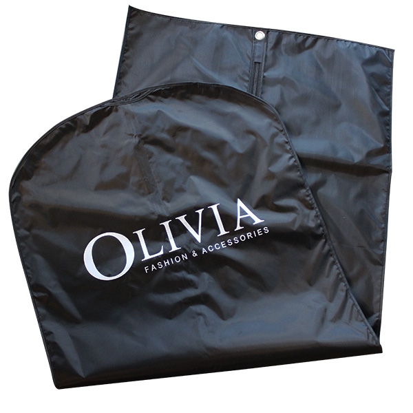 schwarz kleiderhülle olivia logo weiss