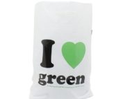recycelte plastiktüte weiss schwarz grün